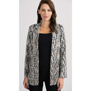 JOSEPH RIBKOFF Snake Print Beige Black Jacket Blazer Size 10
